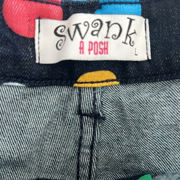 🔹 Swank A Posh Polka Dot Denim Shorts with Crystal Embellishments - Picture 4 of 5